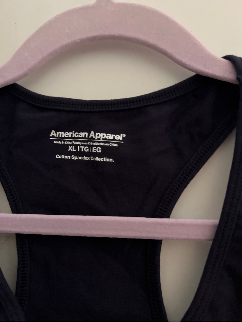 American Apparel Women’s Navy Racerback XL - Picture 2 of 4